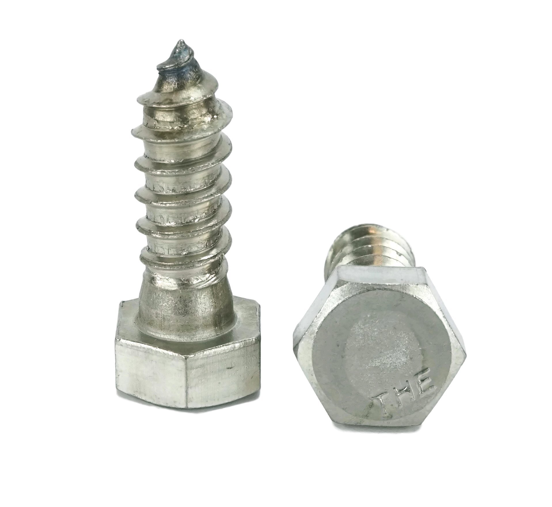 Zinc Hex Lag Screw 3/8 X 3 Inch - 50 Pack, Heavy Duty Wood & Masonry