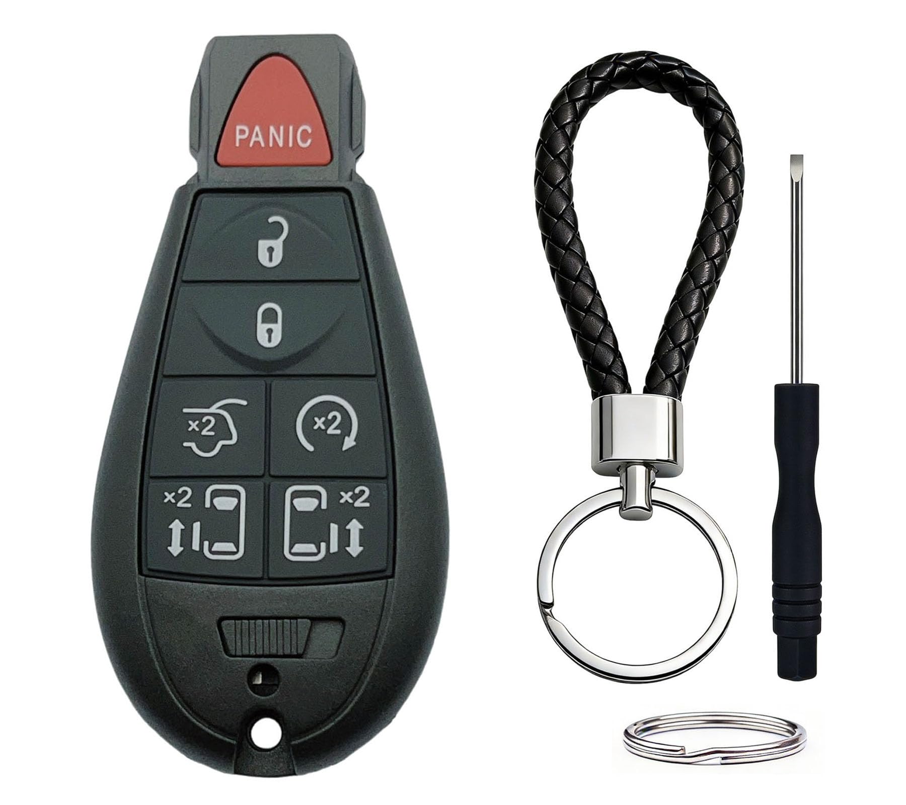 Coque clé Dodge Ram et Chrysler usée : solution de rechange 7 boutons