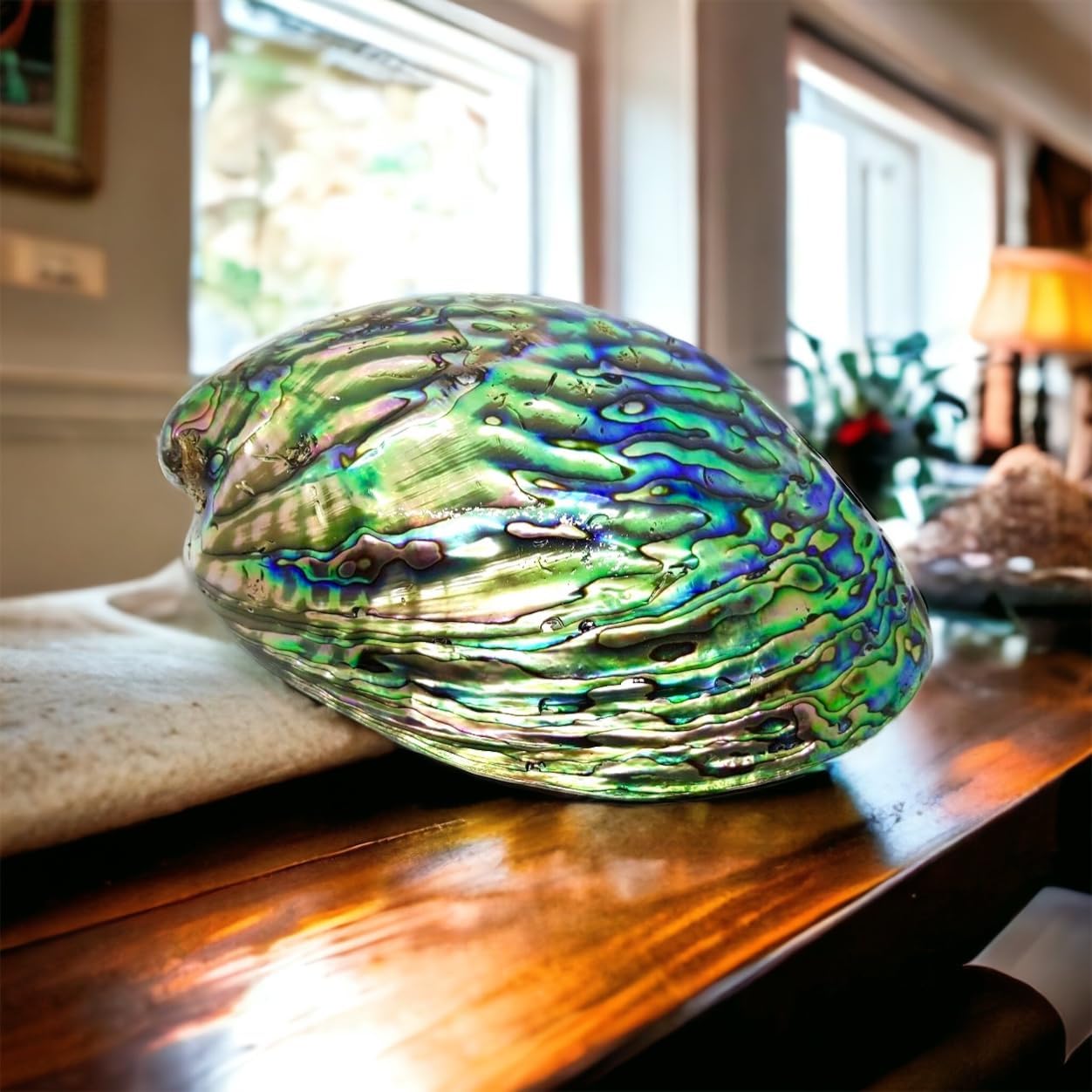 ABCGEMS (Full Strand) Gigantic New Zealand Abalone Beads (Each Bead is a Testament to Labor-Intensive Artistry- Exquisite Craftmanship) Checkerboard-Inlaid Mosaic Smooth Round 14mm (28 Beads)