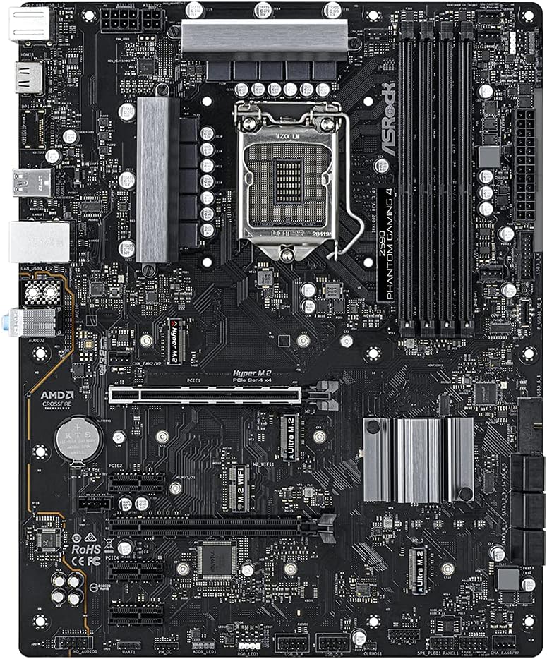 ASROCK Z590M PHANTOM GAMING 4 LGA1200/ Intel Z590/ DDR4/ SATA3&USB3.2/ M.2/ Micro ATX Motherboard