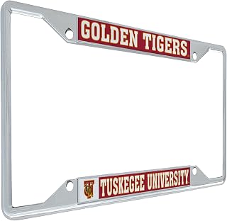 Desert Cactus Tuskegee University Car Accessories Golden Tigers Metal License Plate Frame and Tag Holder for Front or Rear of Car (Mascot)