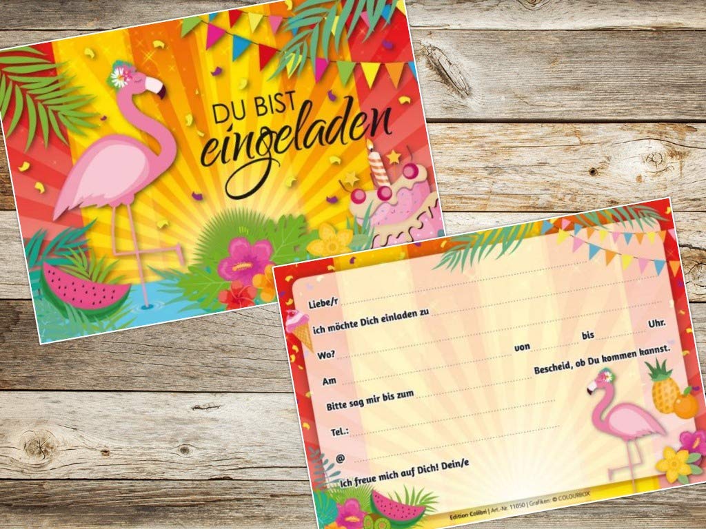 Inviti Compleanno Bambini - Tema GRAFFITI, 10 Pezzi, In Italiano, Stile Colorato - Foto 4