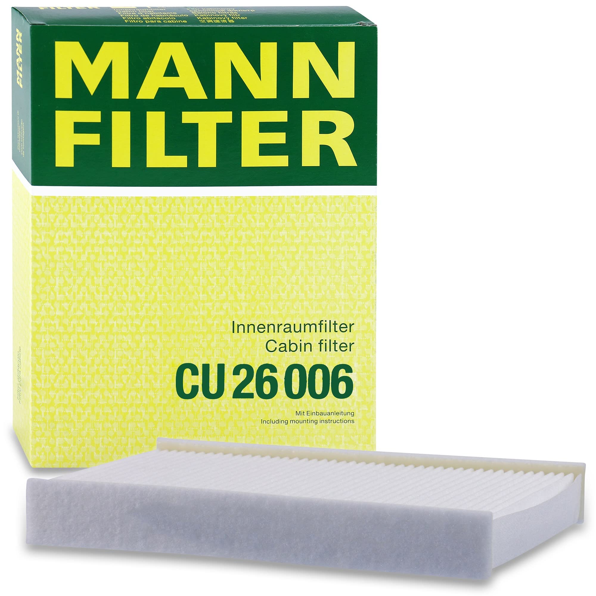 MANN-FILTER CU 26 006 Innenraumfilter/Kabinenluftfilter - für Pkw + Transporter