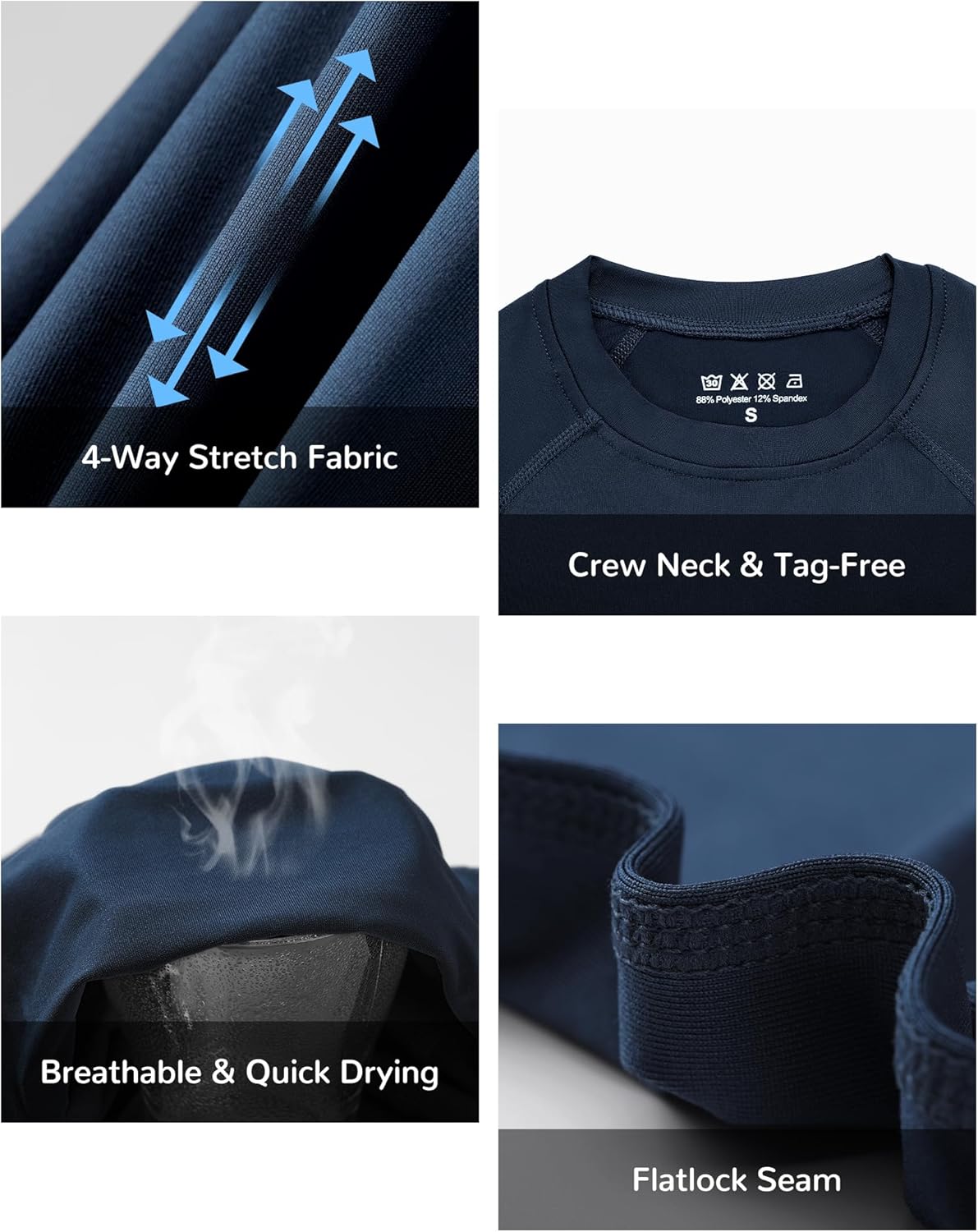 Blueleaf Boys Compression Shirt Short Sleeve Youth Basketball Football Undershirt Kids Quick Dry Athletic Base Layer T-Shirt - Image 3