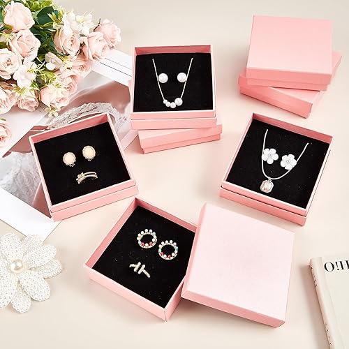 Miniatura 3 de Caja de regalo de 36 piezas, caja de regalo para aretes, cajas de joyería, cajas cuadradas de 3.5 x 3.5 x 1.2 pulgadas, caja de regalo pequeña con
