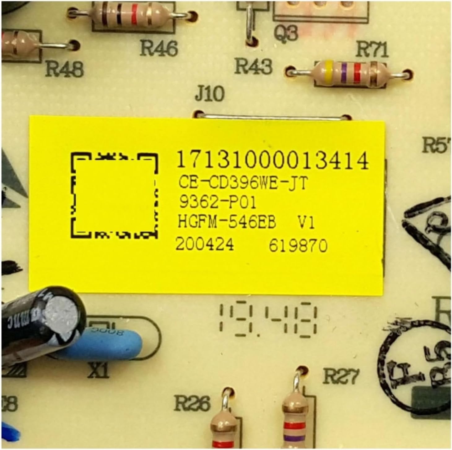 冷蔵庫回路PCBマザーボードコントロールボード、Mideaと互換性あり、HGFM-546EBコントロールボードCE-CD396WE-