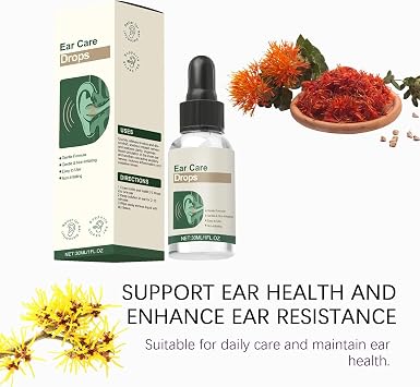 Ear Care Drops for Tinnitus Relief Gentle Natural Extracts Formula to Reduce Ear Ringing Soothe Ear & Irritation for Adult Sensitive Ear Canal Daily Home Ear Care Support