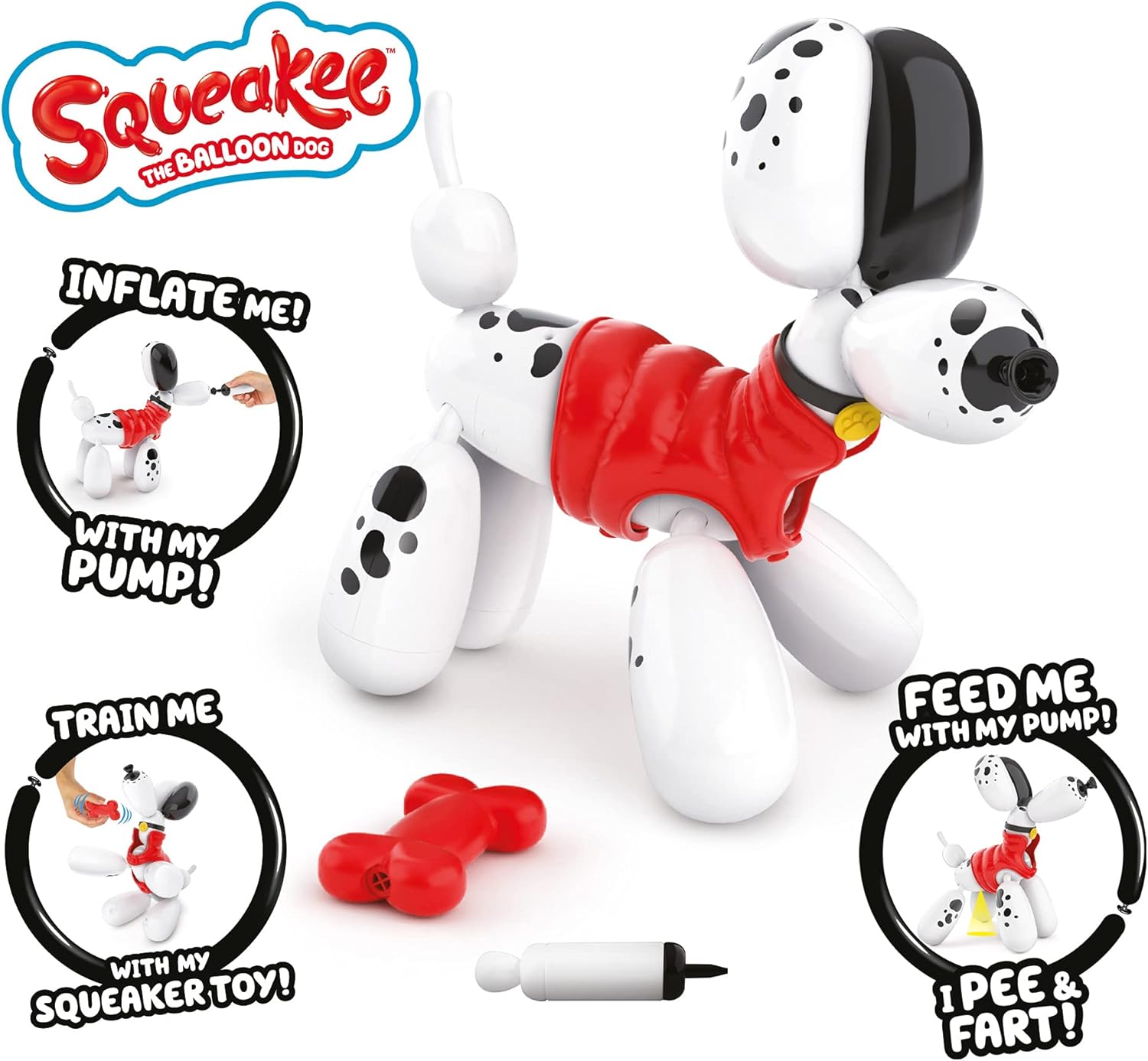 Squeakee Spotty The Dalmatian Balloon Dog,Multicolor,12307