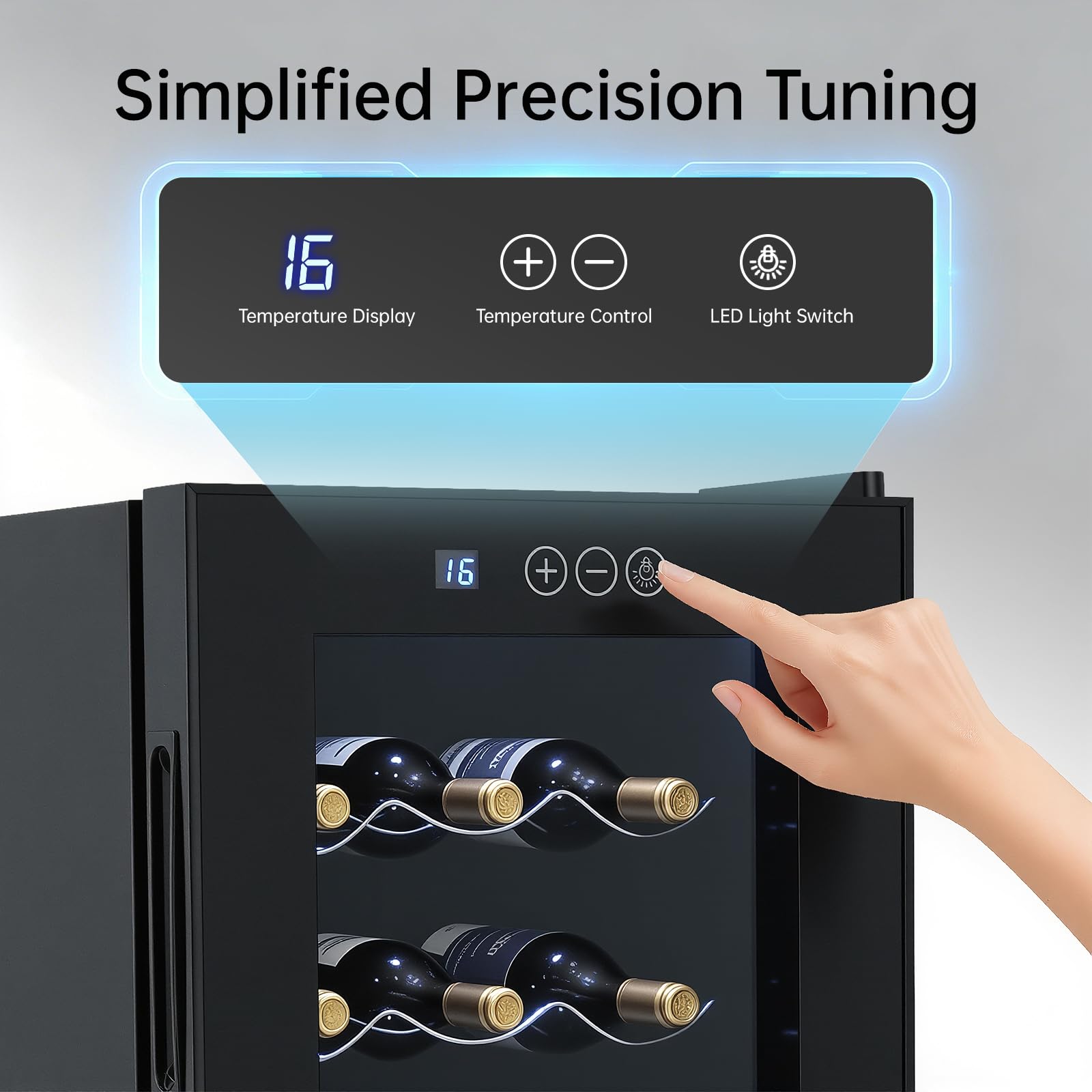 Wine Fridge - Nevera para vino (12 botellas, 12 a 18 °C, 32 L)