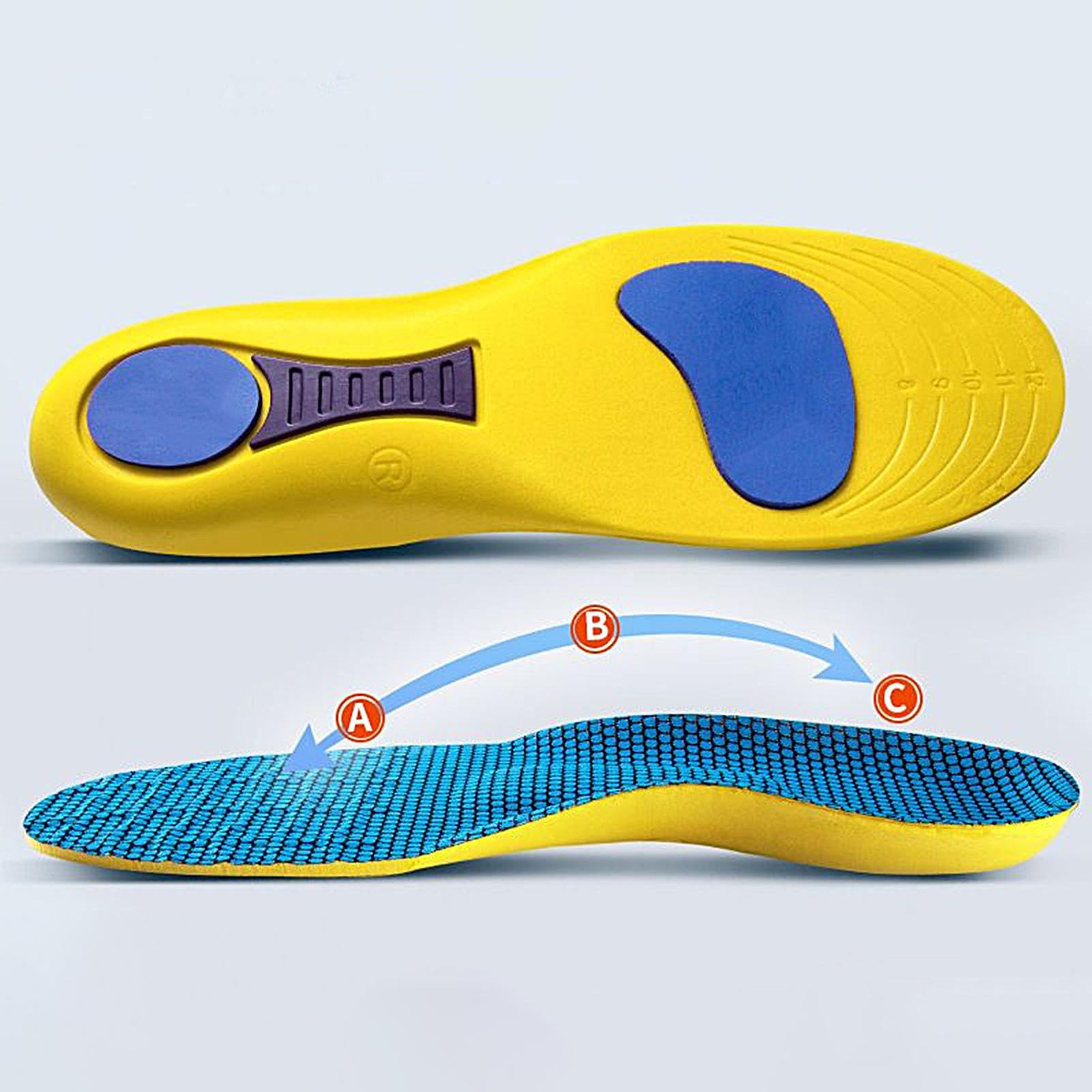 Orthopedische inlegzolen, veiligheidsschoenen, orthopedische inlegzolen, plantaire fasciitis met boogsteun, voor metatarsalgie, hielpijn, holle voeten, mannen en vrouwen