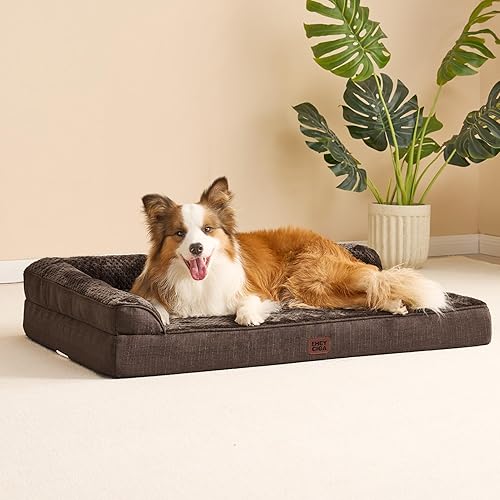 Miniatura 9 de EHEYCIGA Cama ortopédica de espuma viscoelástica para perros de tamaño XL, cama ortopédica extragrande con funda extraíble lavable, sofá cama XL