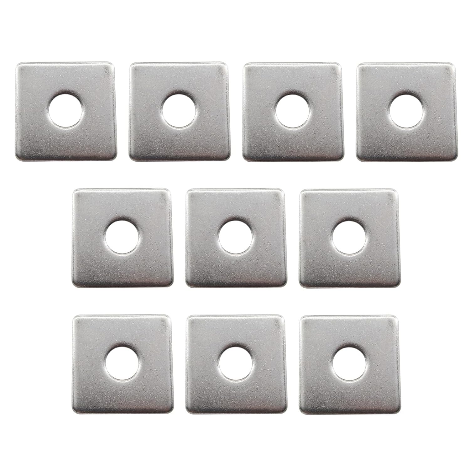 (4 Pieces) M16x50x50x5mm Square Washer 304 Stainless Steel Flat Pad Gasket Square Plate Fastener