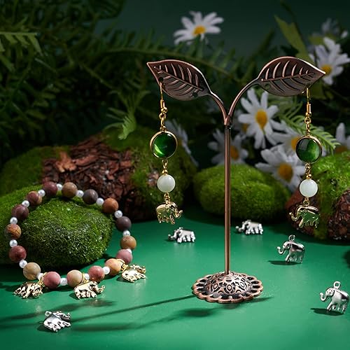 Miniatura 3 de UNICRAFTALE Colgantes de elefante 201 dijes de acero inoxidable colgantes de animales de metal para bricolaje collar joyería fabricación, Acero