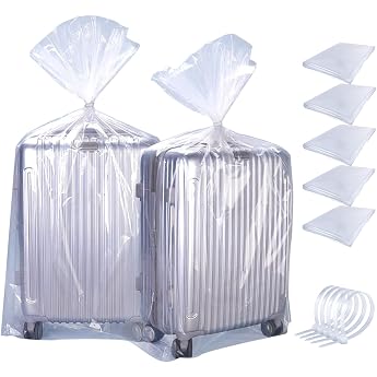 Pack of 5 Extra Large Transparent Plastic Bags 100 x 120 cm 100  m Reusable and Waterproof Storage Bags with 5 Cable Ties for Dustproof Luggage Suitcase Furniture Attic