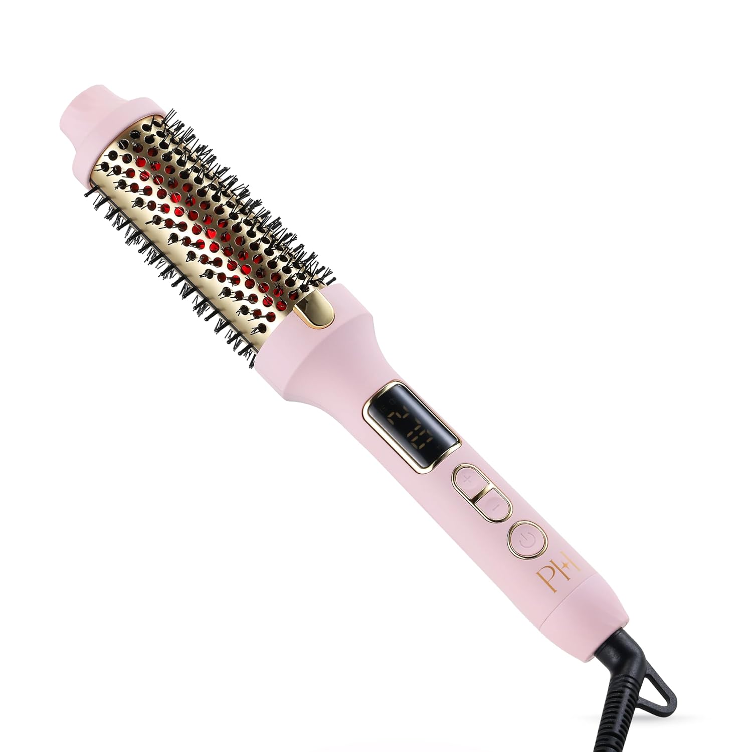 Paris Hilton - Infrared Heated Brush, Hair Styling Tool for Frizz Control & Shine with Advanced Technology (Pink)