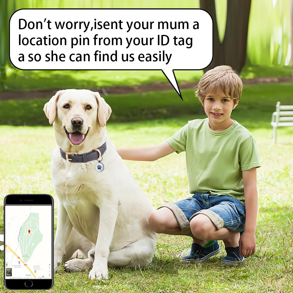 Targhette QR UK per cani con avvisi in tempo reale (confezione da 1) | Medagliette con codice QR per animali domestici