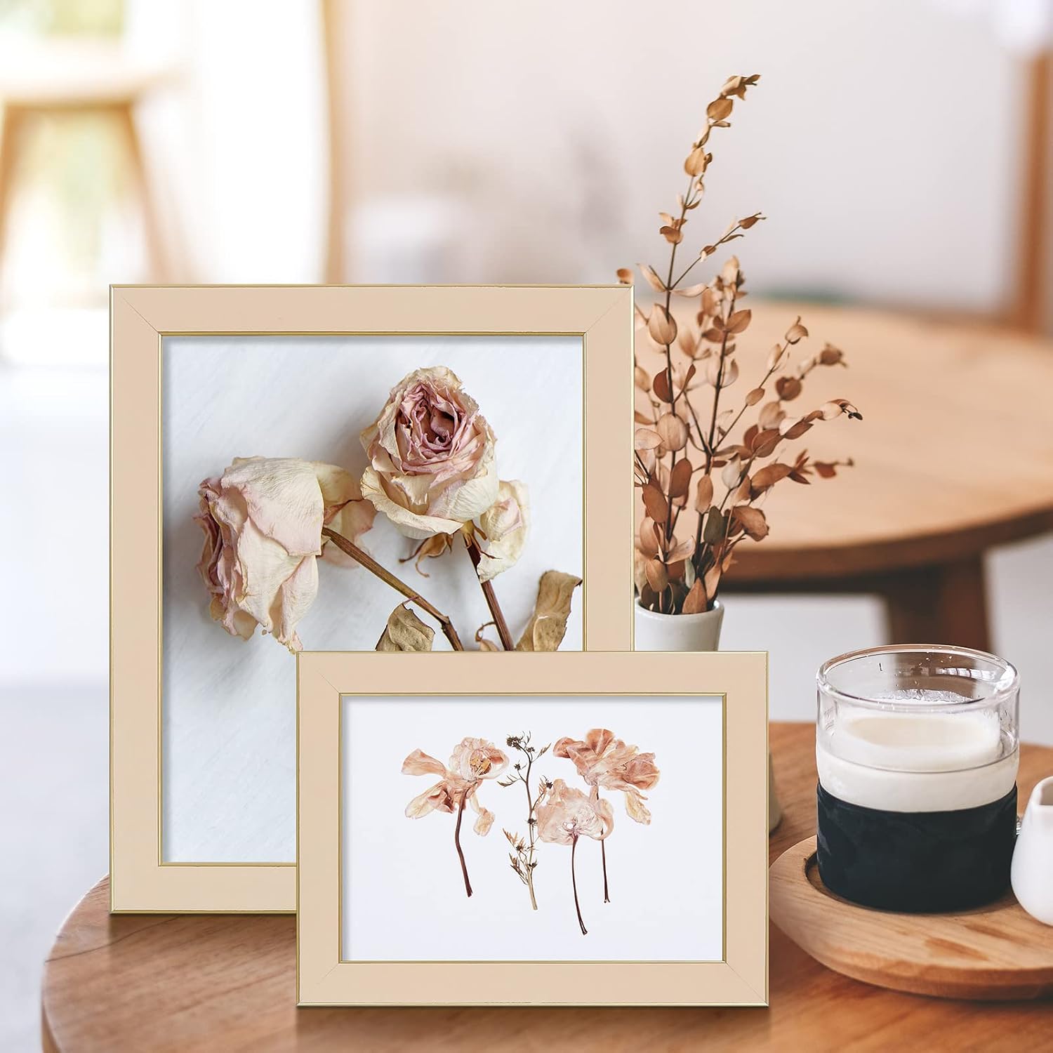 CORE ART 3.5x5 White Picture Frame, 2 Pack, HD Plexiglass image 2