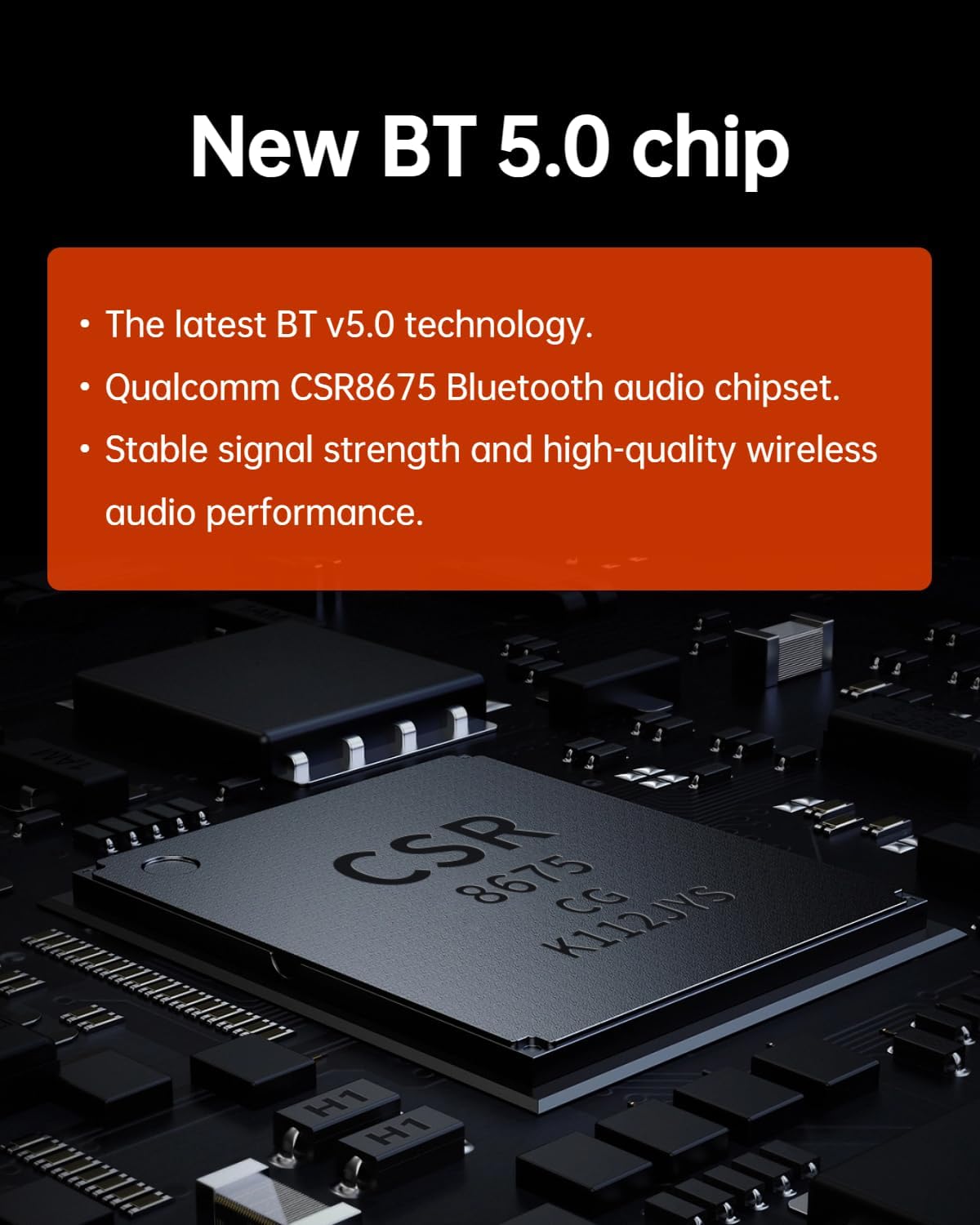 Image showing a vinyl record player with text 'CD-level sound quality'