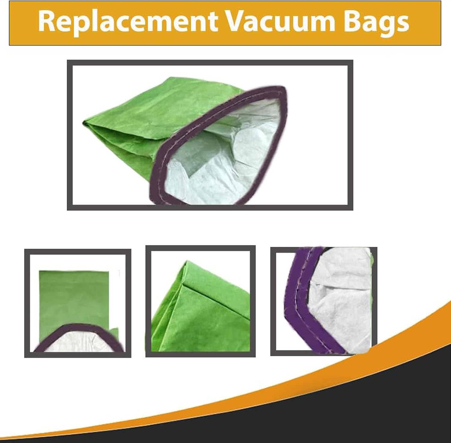 20 PACK 107314 Backpack Vacuum Bags Vacuum Filters bags Compatible For ProTeam 6 QT Backpack Vacuum, Super Coach Pro 6, ProVac FS 6, GoFit 6, GoFit 6 PLUS, and GoFree Flex Pro II