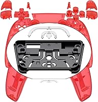 Vista 7 de eXtremeRate Juego completo de carcasa de repuesto con botones y cubierta de panel táctil, placas delanteras y traseras transparentes compatibles