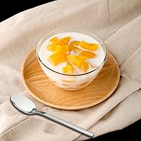 Vista 3 de Juego de cucharas de postre de acero inoxidable, 12 piezas, 6.69 pulgadas