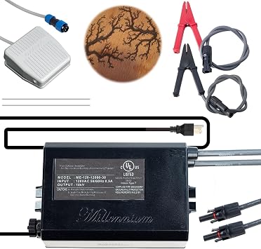 Lichtenberg Wood Burning Machine Kit with Foot Switch, Lichtenberg Machine, Wood Burner Kit, 10kV 30mA High Voltage Transformer for Fractal Wood Burning Kit