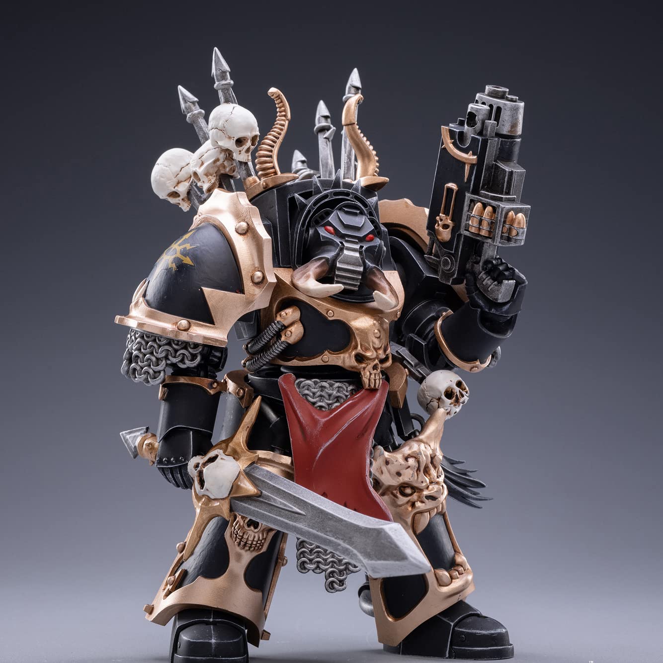 Pipigirl JoyToy 40K Genuine License 1/18 Soldier Action Figures, 4inch Army Military Extreme Warrior Models Kits(Pmaris Space Marines Black Templars) — view 13