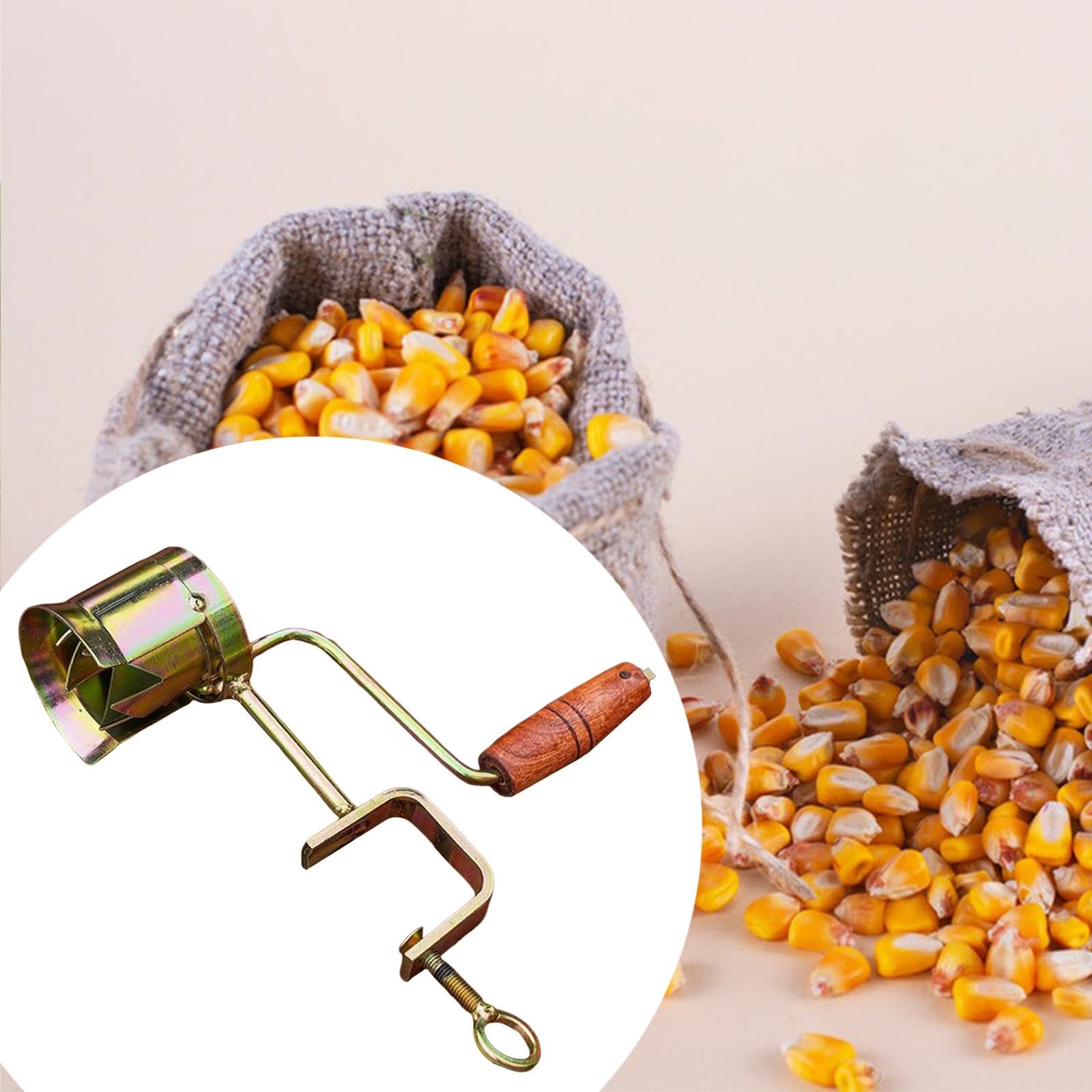 Amazon | KRDPMV 手回し式トウモロコシ殻剥き機、トウモロコシ脱穀機
