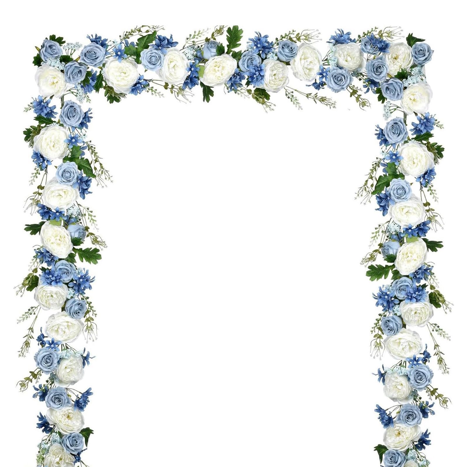 Kaeltsyn Realistic Silk Flower Garland Decor for Reception Archway or Signage Flower Wedding Ceremony Embellishment Artificial Rose Decoration