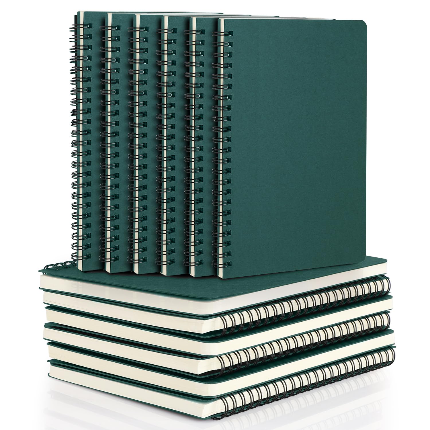 EUSOAR Quaderni a spirale, 12 confezioni A5 14 x 21,1 cm, 120 pagine, copertina rigida, a righe, per viaggi, università, appunti, appunti, schizzi, studenti, ufficio, lavoro, diario, diario, diario,