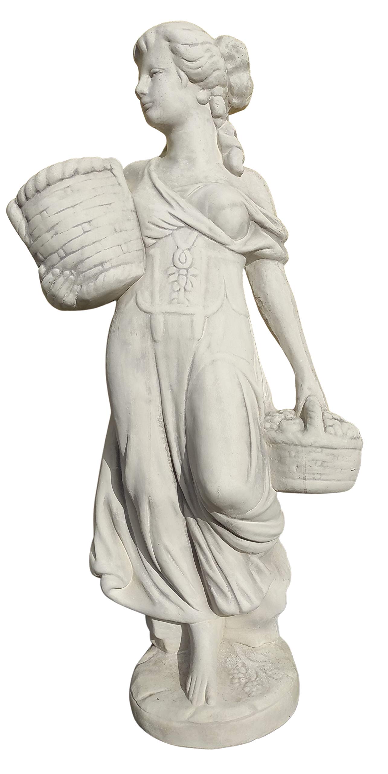 Statue de jardin femme en pierre reconstituée Cadekor