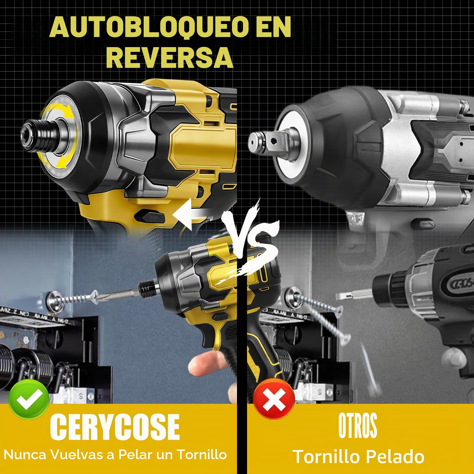 450N Taladro atornillador de percusión inalámbrico de 1/4" para DeWalt 20V