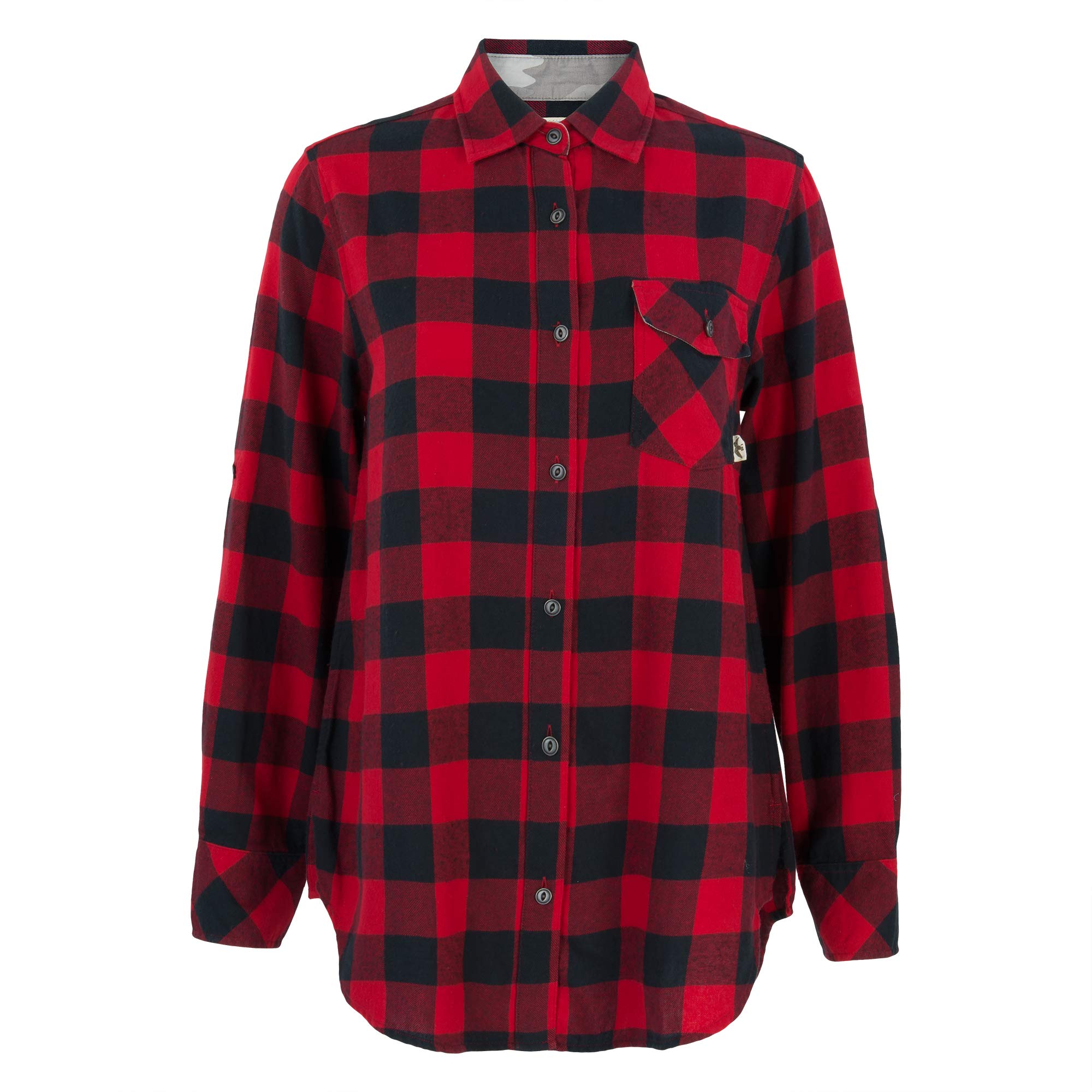 Duck and Buck CommanderWomen's Nock Boyfriend Plaid Shirt LS Woven