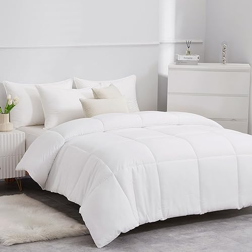 Miniatura 5 de Elysian Homes  Edredón alternativo de plumón suave y esponjoso para todas las estaciones, ligero, agradable a la piel, fácil de lavar, tamaño Queen,