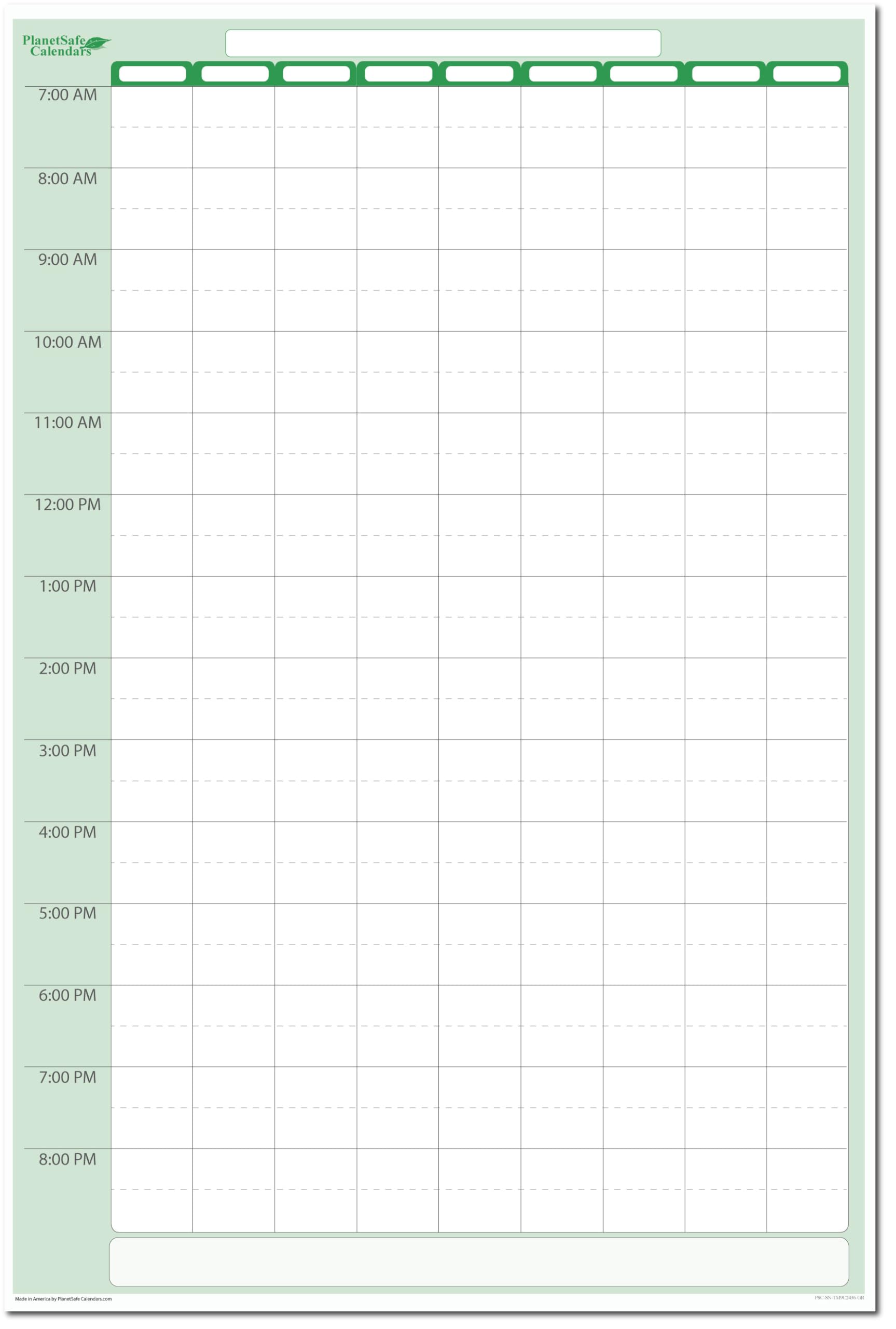 9 colonna Daily Time manager sticky-note asciutto/bagnato Erasable Wall planner 24 pollici x 38 pollici da Planetsafe calendari