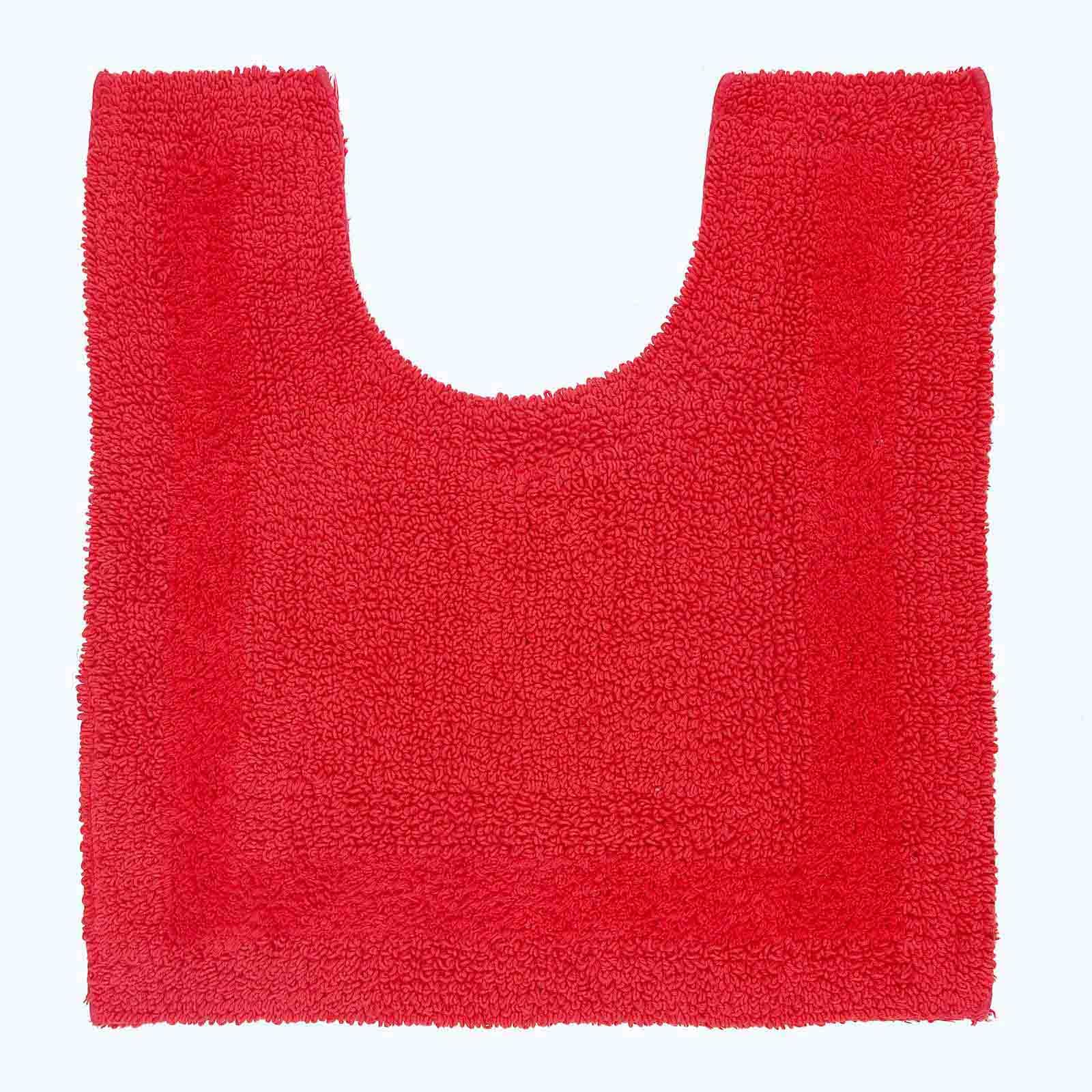 HOMESCAPES Toilet Mat, Luxury 1600gsm Extra Soft 100% Cotton, Reversible Bathroom Mats Non-Slip, Washable, Super Absorbent, Quick-Dry, Raspberry Pink Pedestal Rug for Toilet, 50 x 55 cm — view 18