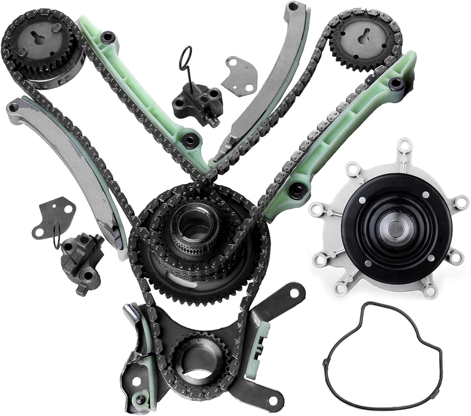 cciyu Timing Chain Kit & Water Pump Sets for Dodge for Jeep Durango Dakota for Ram 1500 Commander Grand Cherokee 4.7L