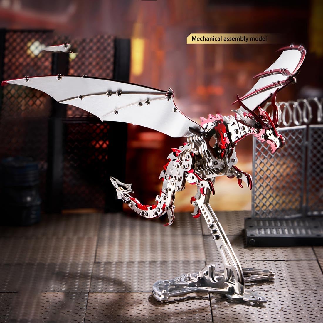 3D Metall Puzzle Erwachsene Donner-Flugsaurier Montage Kit 373 Stück | Beweglichen Gelenken Angenehme Haptik Für Modellbauer Technikfans Fördert Logisches Denken Feinmotorik Und Problemlösung