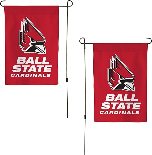 Desert Cactus Ball State University BSU - Bandera de jardín de 19 x 12 pulgadas, bandera de los Cardenales del Estado, para exhibición al aire libre