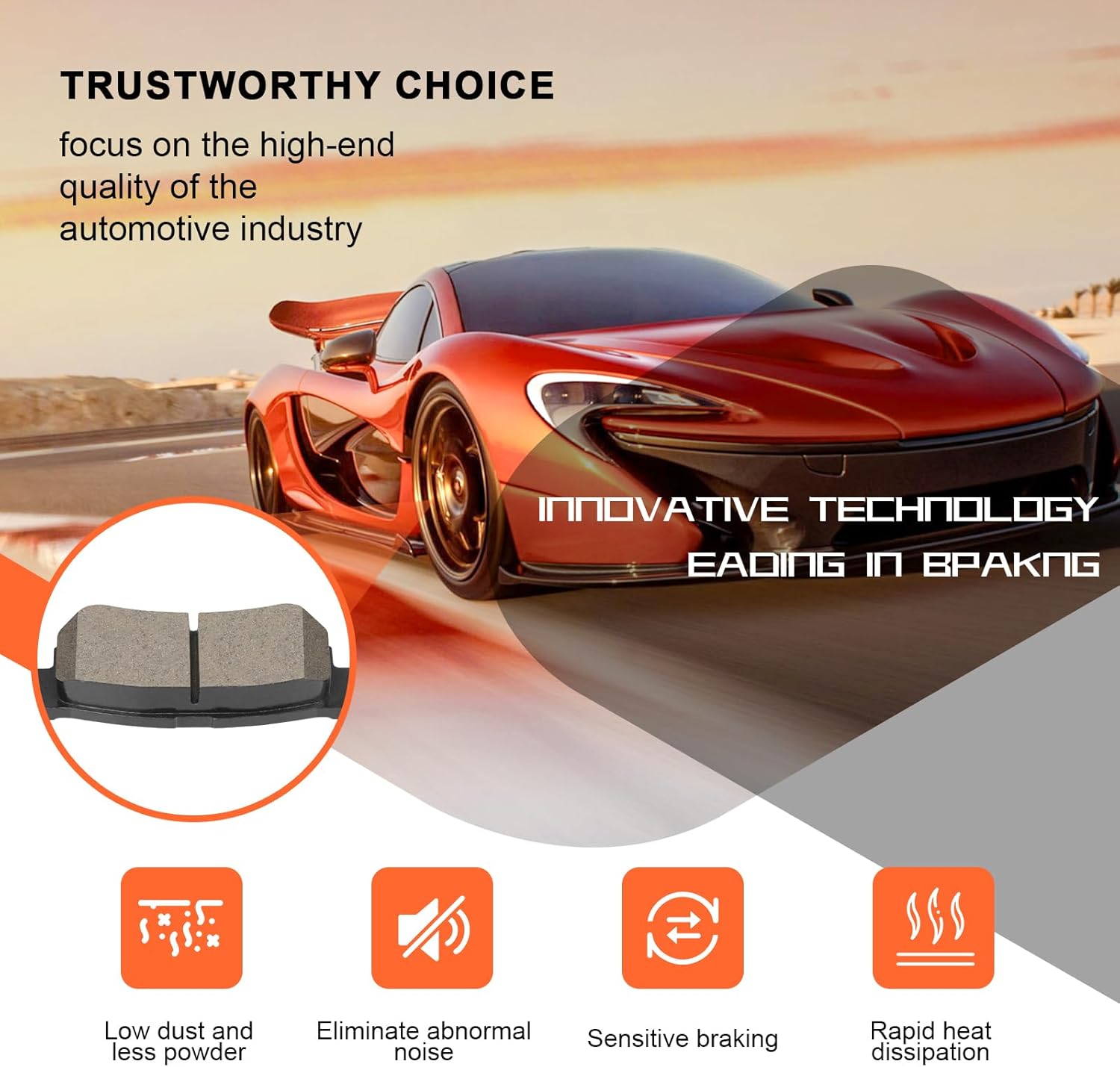 Ceramic Rear Brake Pads Set Compatible with Kia Amanti, Magentis, Optima, Sportage;Compatible With Select Hyundai Azera, Elantra, Santa Fe, Sonata, Tucson, XG300, XG350 (HZ813)