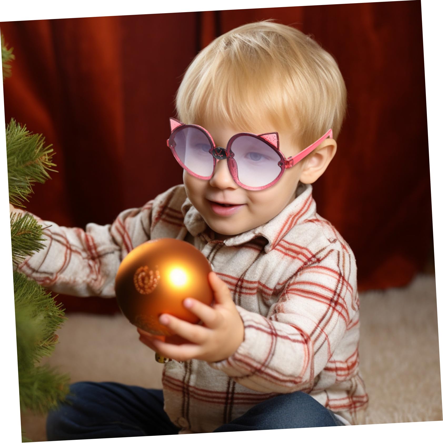 Beavorty Boys and Girls Party Sunglasses Candy Colors Uv Protection Boys and Girls Glasses