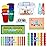 NEOROD 90Pcs Rainbow Counting Bears Math Manipulative, Color Sorting and Math Learning Games, Preschool STEM Learning Toys Set for Toddlers,2 Tweezers, 2 Dices, 12 Cards, Container