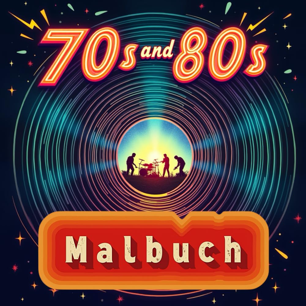 70er und 80er Jahre - Malbuch: Eine musikalische Reise durch zwei Jahrzehnte