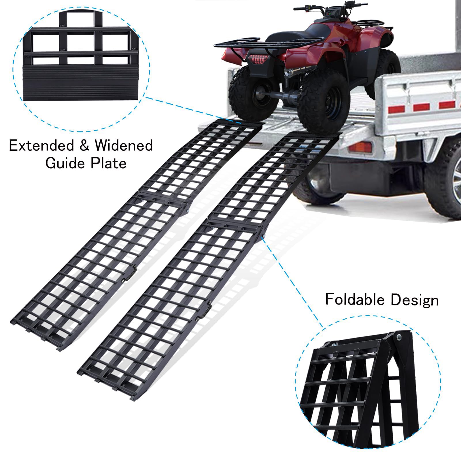 Atv Storage Ramp Snapklik.com : FACHNUO 10FT Motorcycle Ramp Aluminum 1500lbs Capacity ...