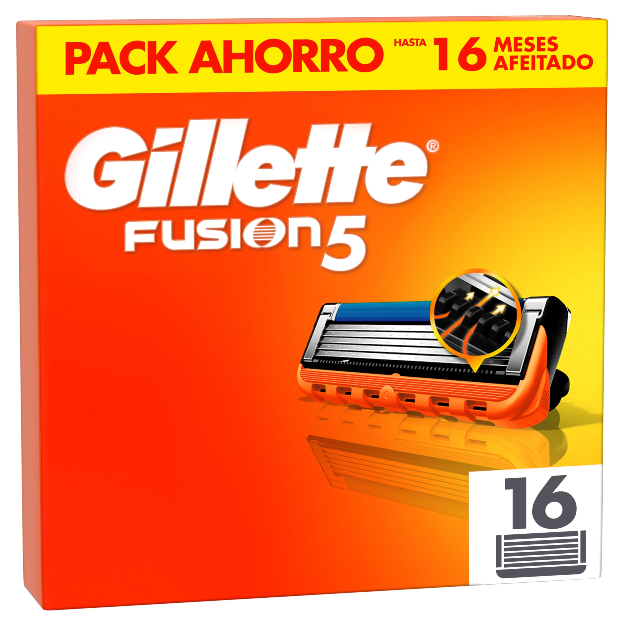 Gillette Fusion5: 16 Recambios para Afeitado Perfecto