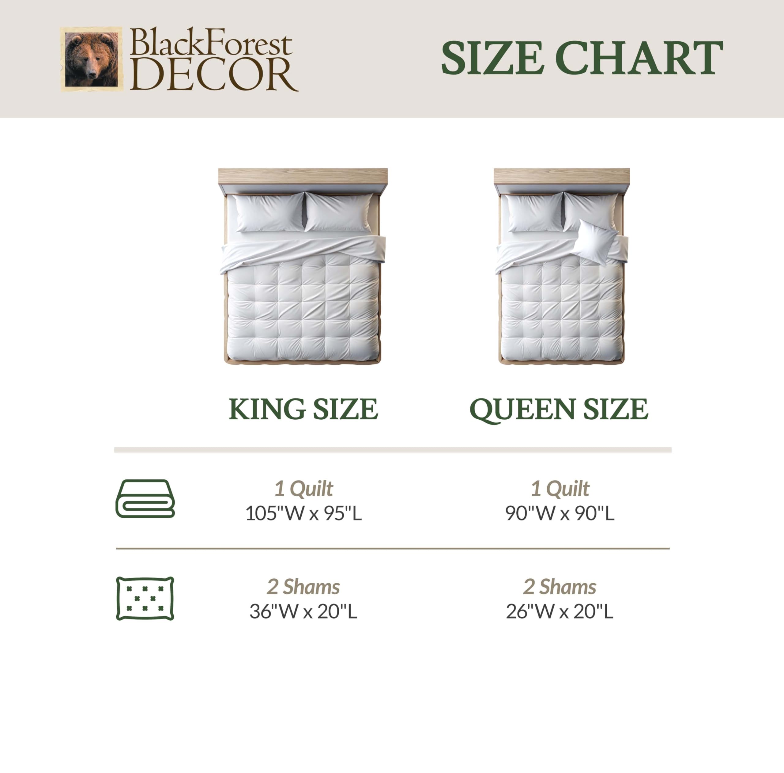 Black Forest Décor Southwest Mocha King Quilt Set - 100% Cotton, Lightweight, Machine Washable, Western Quilt with Southwest Patterns, Includes Quilt & Shams, 105