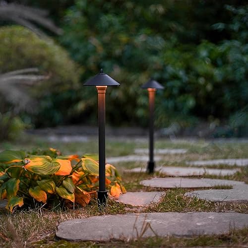 Miniatura 8 de 24PK Luces LED de bajo voltaje para camino, 1.2 W, iluminación de paisaje al aire libre, 40 lúmenes, 2700 K, para césped, patio, pasarela, camino y