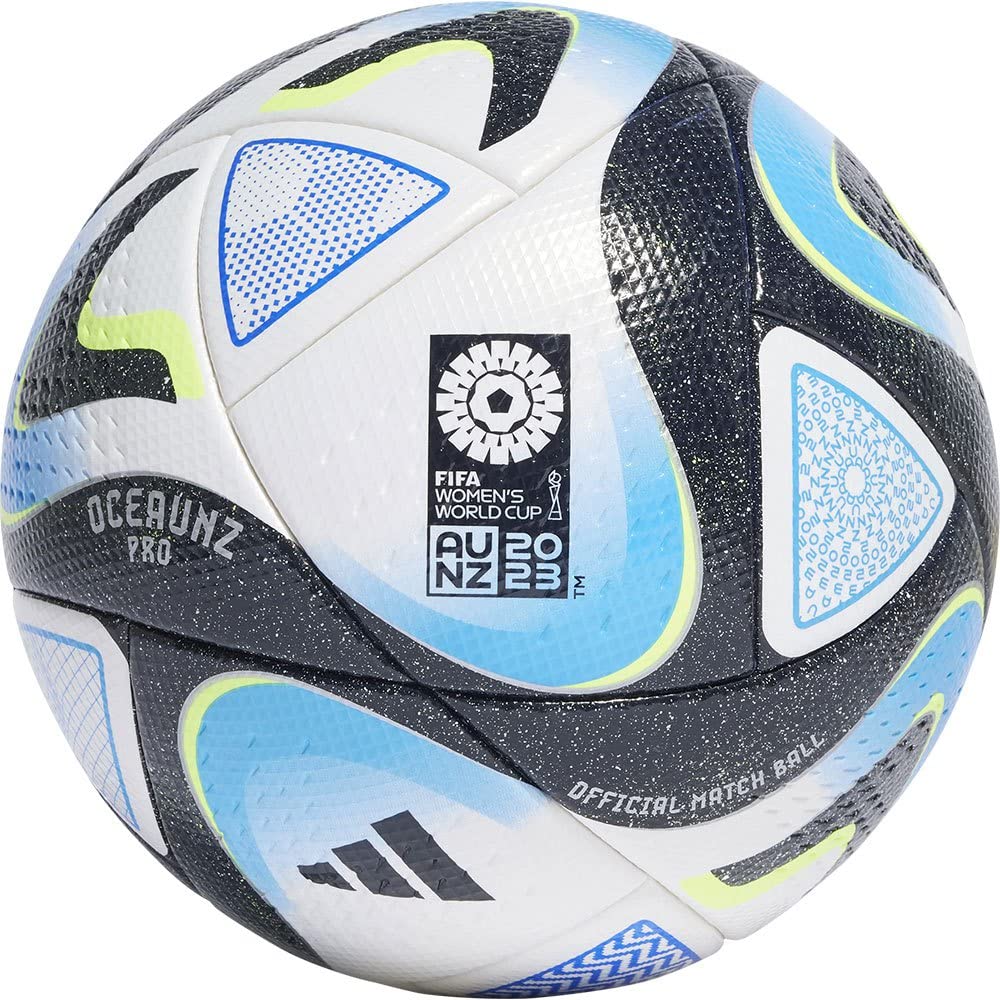 adidas Unisex Ball (Thermal-Bonding) Oceaunz Pro, Top:White/Collegiate Navy/Bold Blue/Bright Blue Bottom:Lucid Lemon F23/Silver Met., HT9011, 5