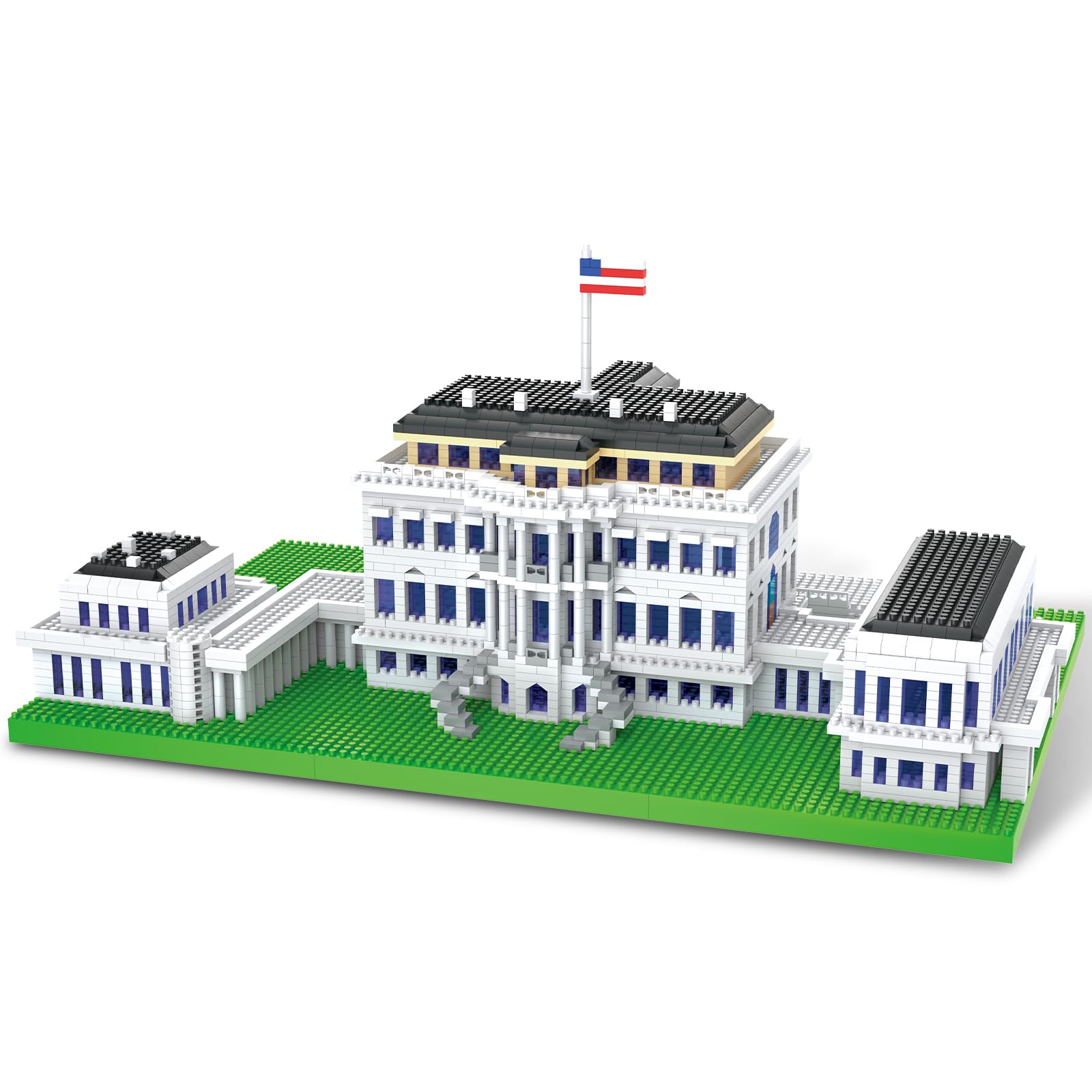 CuteMelon Micro Building Blocks The White House Architecture Set Mini Building Blocks Building Bricks Architecture Model Kit Micro Blocks Set Building Kit Gift for Age 14+ Kids Teens and Adults