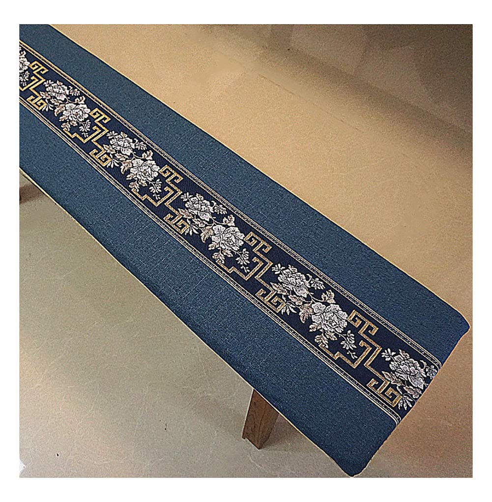 Cuscino Per Panca Da Giardino In Lino Grigio Scuro - 80x30 Cm, Con Cerniera E Legacci, Adatto Per Esterni E Interni (2-3 Posti)